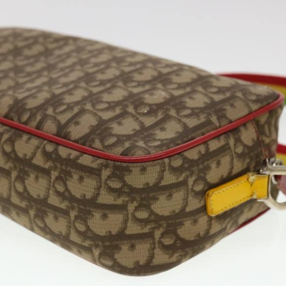 Christian Dior Trotter Canvas Shoulder Bag Rasta Color Brown Auth rd4643 - Picture 16 of 16